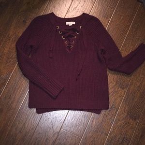ITS OUR TIME RED/MAROON SWEATER